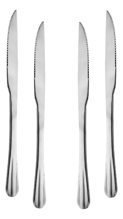 Set X 12 Cuchillo Serrucho Kremer New York Silver 22,9cm Plateado
