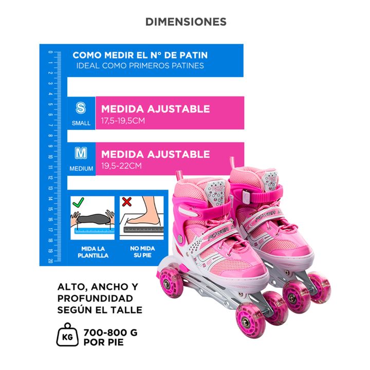 Rollers Para Niñas y Niños Extensibles Con Bolso - Vista 6
