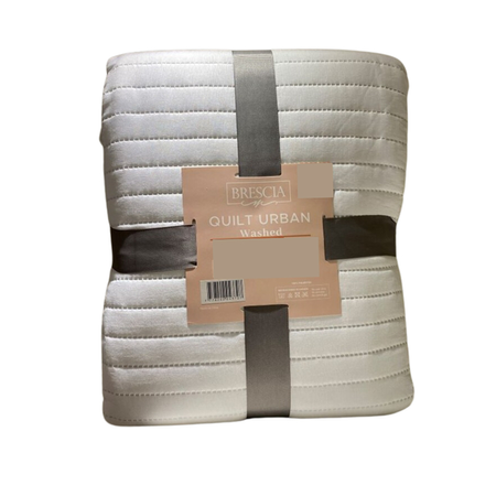Cubrecama Quilt Brescia King Size Urban Blanco
