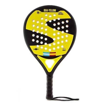 Paleta de pádel rx4 amarillo fluor para principiantes