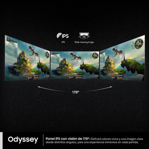 Monitor Samsung 27" Odyssey G300 FHD 200 Hz - Vista 3