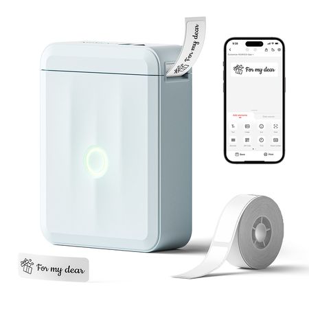 Impresora Etiquetadora Portátil Niimbot D110 Rotuladora Manual Inteligente (Celeste)