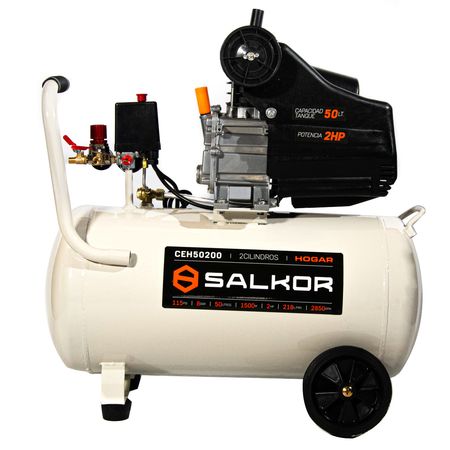 Compresor De Aire Electrico 50 Litros Salkor CE550/220M Monofásico 2hp Frecuencia 50hz