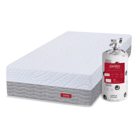 Colchon Zafiro Express 1 Plaza 80x190x21 De Espuma Enrollado