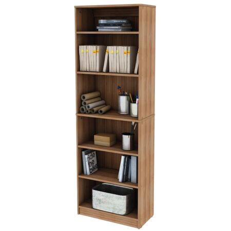 Biblioteca 5 Estantes 180x60x30 Centro Estant 6001 Paraíso