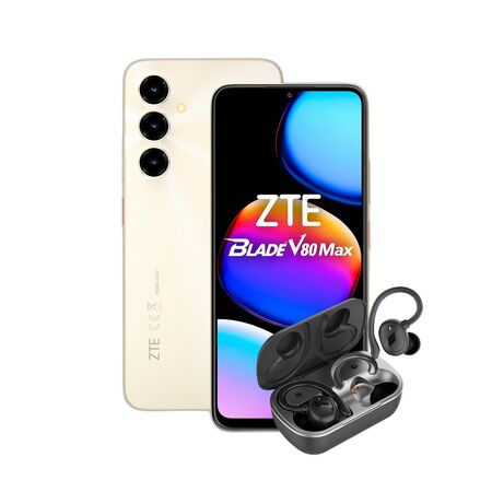 Combo ZTE V80 Max 4+256GB Dorado + Auriculares Dekkin TWS Sport