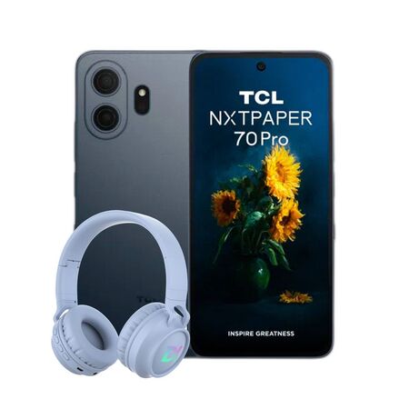 Combo TCL 70 NXTPaper 5G 8+256GB Stellar Blue + Auriculares Vincha Dekkin