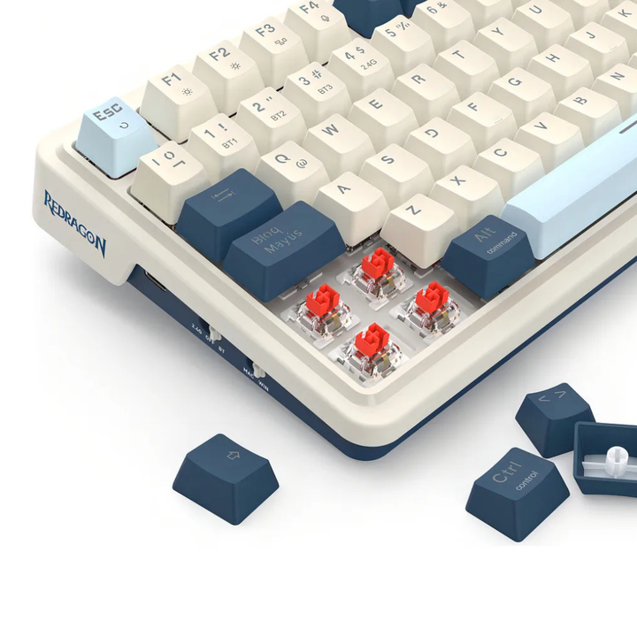 TECLADO REDRAGON K686 EISA PRO SP (C:BLANCO/AZUL) - Vista 4