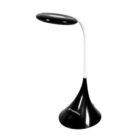 LAMPARA DE ESCRITORIO LED - NEGRO-3W (100Lm)-PARA 4 AA O USO CON CABLE USB - SENSOR TACTIL (IL-VEL.DL022-N)