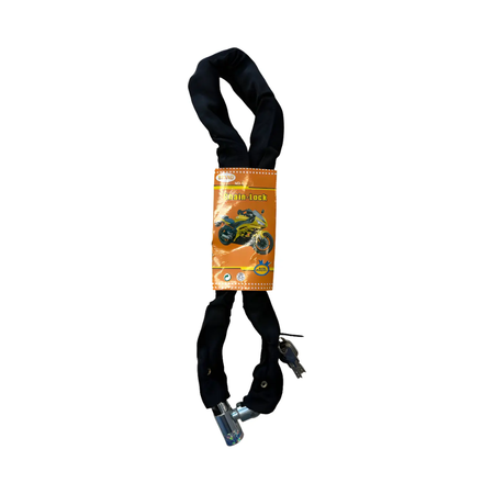 Linga Cadena Eslabon Cementado Enfundada Para Moto Bici - 90 cm + Juego de Llaves