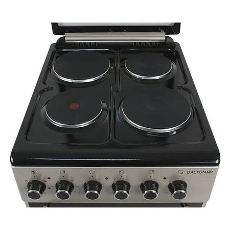 Cocina Electrica Plata 50cm 4 Hornallas Grill Turbo Tapa Dalton