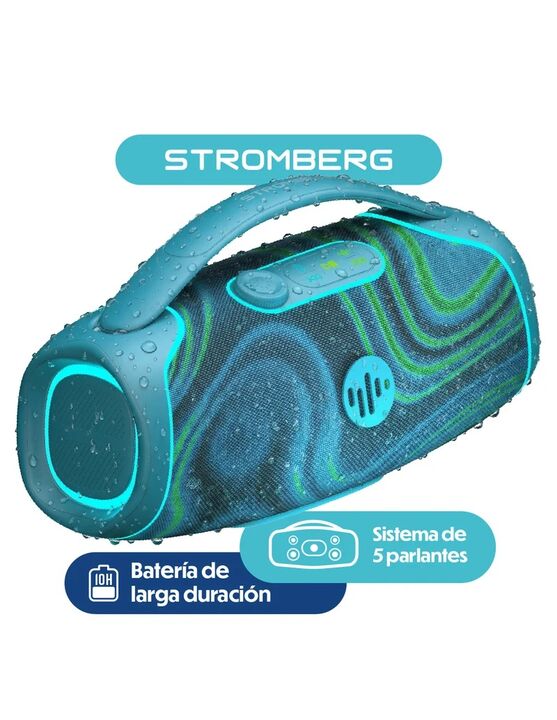 Parlante Portatil Boombox Stromberg Mega Force Bluetooth 80w - Vista 1