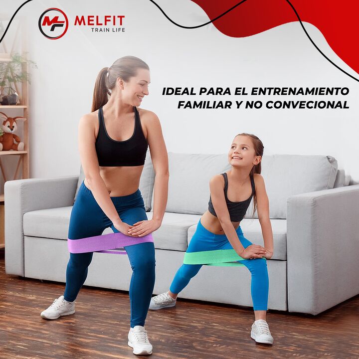 Banda Elastica De Resistencia Baja Melfit Entrenamiento Mf B3 Violeta - Vista 5