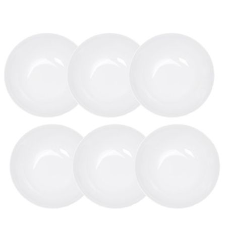 Set X6 Platos Hondos 20cm Unni White Oxford