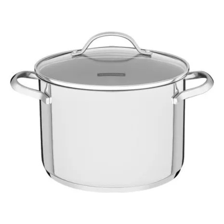 Olla Alta Tramontina  Una  Acero Inoxidable 24 Cm 7.7 Lts Plateado