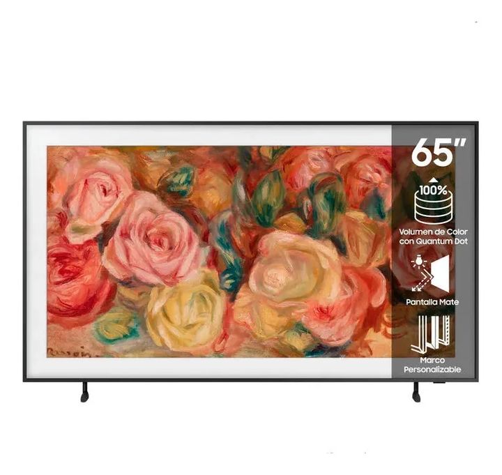 Smart Tv 65 Qled 4k Samsung Qn65ls03dagczbno The Frame Nogal - Vista 2