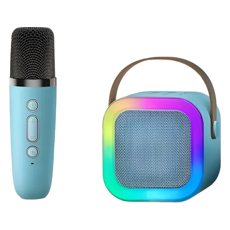 Mini Parlante Altavoz Y Micrófono Portátil Bluetooth K12 CELESTE