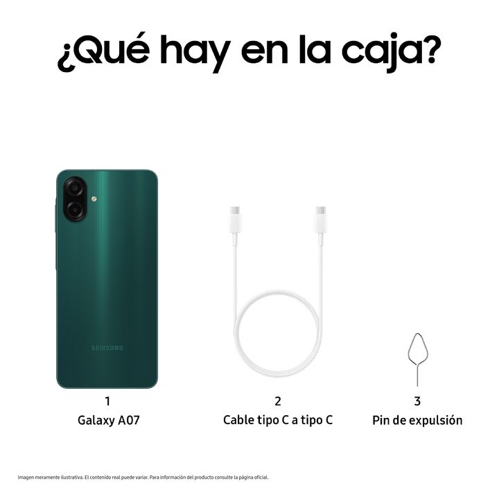 Celular Samsung Galaxy A07 64GB Verde - Vista 5