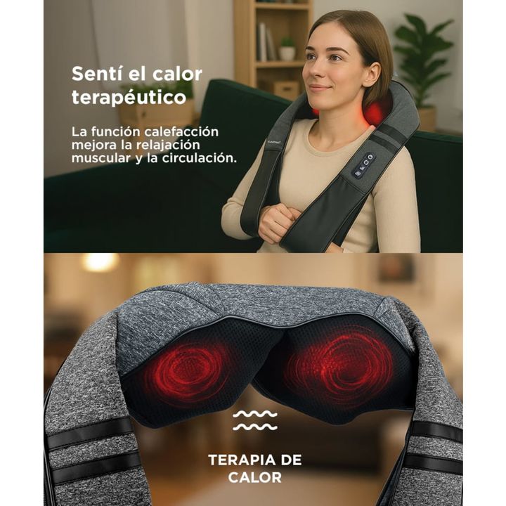 Masajeador De Cuello Gadnic Yapeyú Cervical Recargable Shiatsu - Vista 4