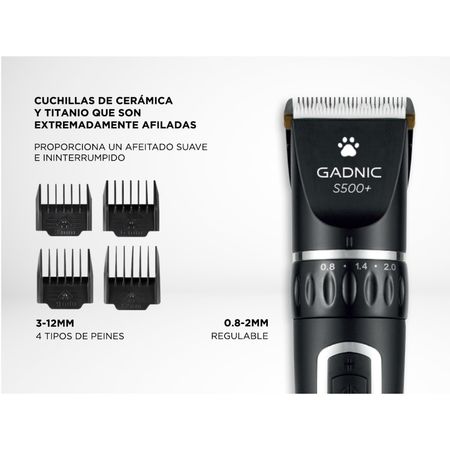 Máquina De Cortar Pelo Para Perros Gadnic S500+ Regulable Portátil Y Recargable 3.7V 5W