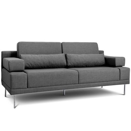 Sillon 2 Cuerpos Verona Tela Aspen Onyx Antimanchas Espacity