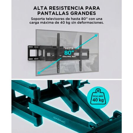 Soporte Para Tv Gadnic entre 37 a 80