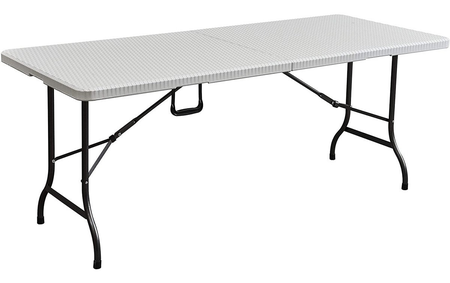 Mesa Plegable Foco Quincho Jardin Fiesta 1,85mts Maletin
