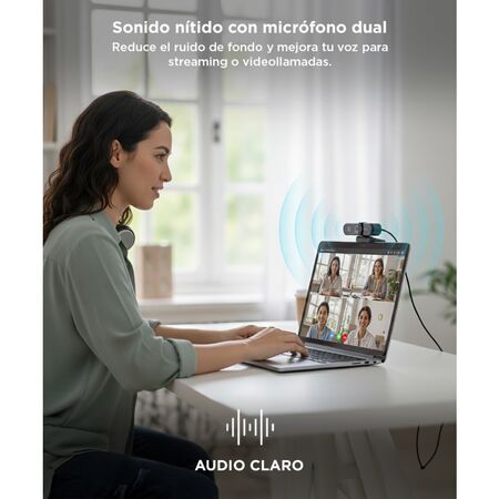 Cámara Web 2K Gadnic con Micrófono
