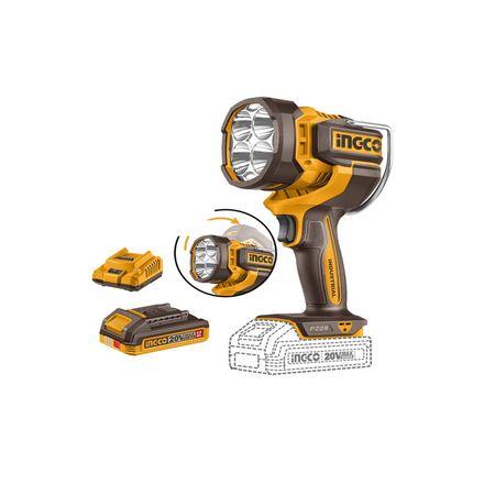 LINTERNA DE MANO 2500 LUMEN + ACCESORIOS INGCO CWLI20887-4