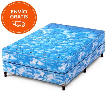 Sommier Y Colchon Piero Corona Real Hc 140X190X26 2 Plazas