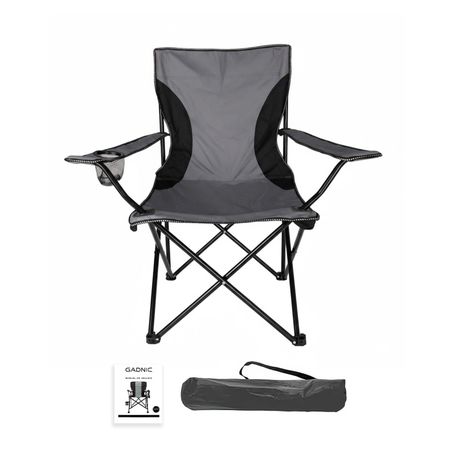 Silla Plegable Gadnic Reforzada Ideal Camping Pesca Con Portavaso