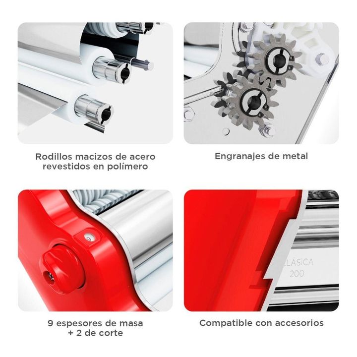 Pastalinda Maquina Clasica 200 Roja Color Rojo - Vista 7