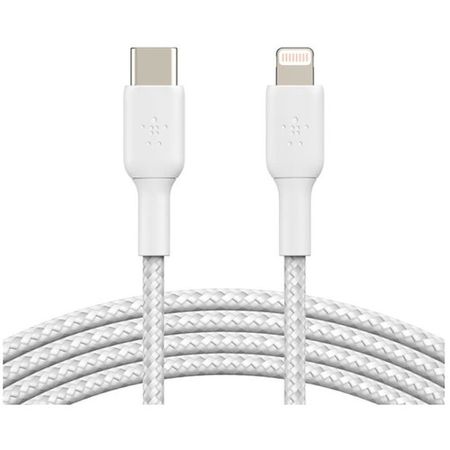 Cable Belkin Braided  USB-C a Lightning Cable 1M WH