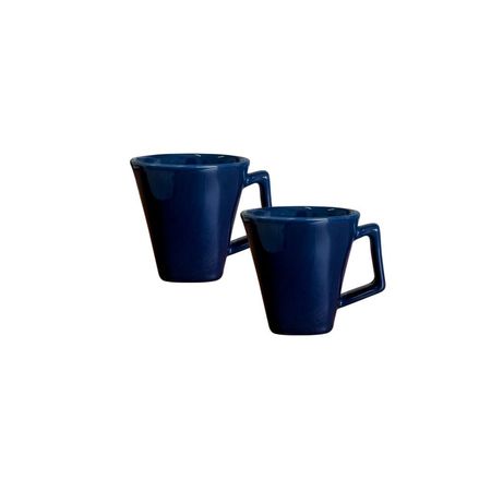Set X 2 Jarros Mug 220 Cc Azul Oxford Mini Quartier