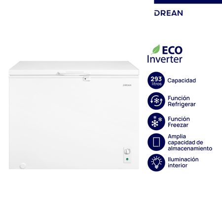 FREEZER DREAN INVERTER BLANCO 293 LTS FHDR293CB