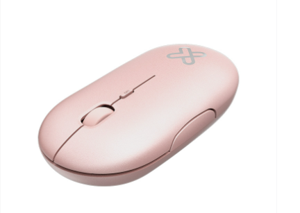 MOUSE KLIPXTREME ERGONOMICO SLIM SURFER ROSA 4 BOTONES 2.4GHZ  AMBIDIESTRO  (KMW-415PK)