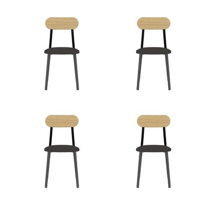 4x Silla Bolonia Negra