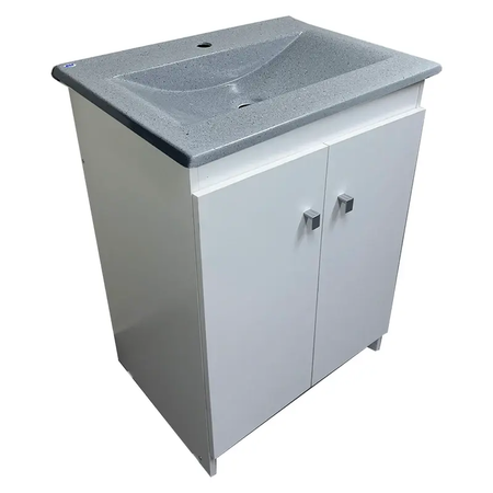 Vanitory CV496 62x46cm Redond Gris 1Ag MS MARMOL SINTETICO