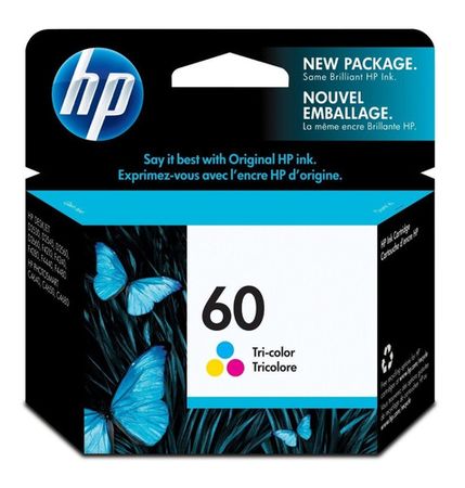 Cartucho de Tinta HP 60 CC643WL TRICOLOR original D2500 F4200
