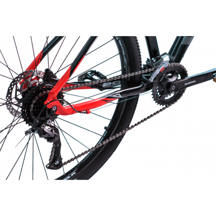Bicicleta MTB Venzo Raptor 18V negro/rojo Disco Hidr. Talle M - Vista 3