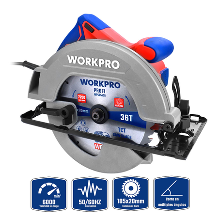 Sierra circular 185mm - 1700W WORKPRO
