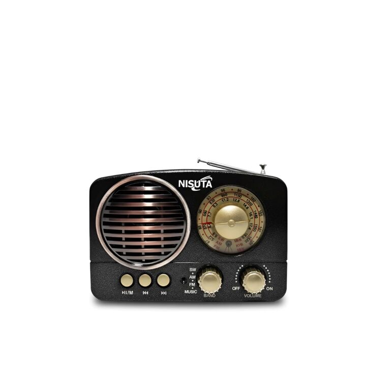 RADIO NISUTA VINTAGE AM/FM MP3 BT AUX (C:NEGRO NSRV14) - Vista 1