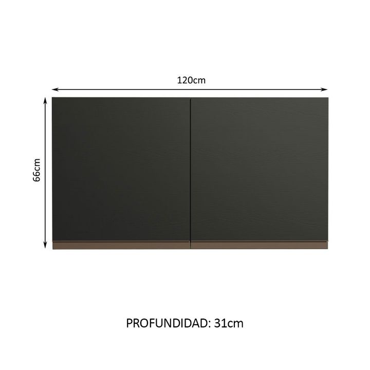 Alacena Cocina Madesa Reims 2 Puertas 120 Cm - Vista 3