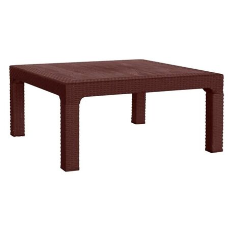 Mesa Plastica Laury Nepal Ratona Simil Ratan Chocolate 90cm