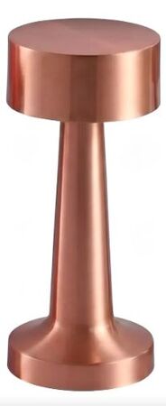 Lampara Velador Tactil led recargable luz calida fria neutra rose gold