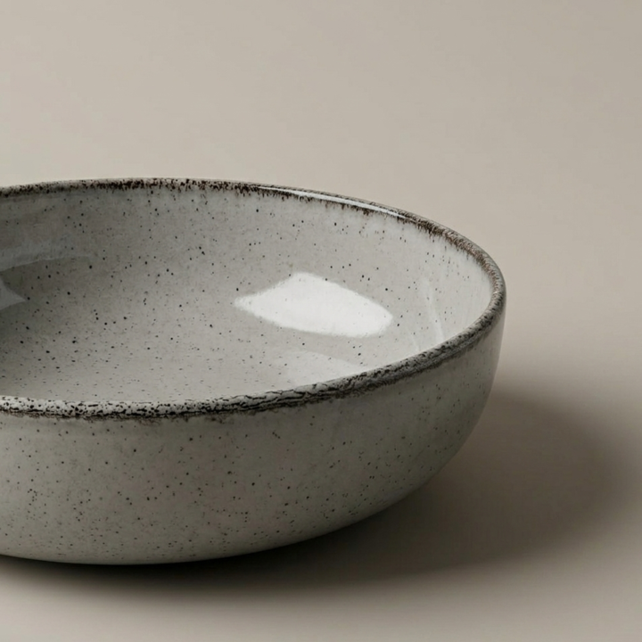 Set Vajilla 12 Piezas Plato Playo Postre Hondo Bowl Filo Envejecido Gris - Vista 5