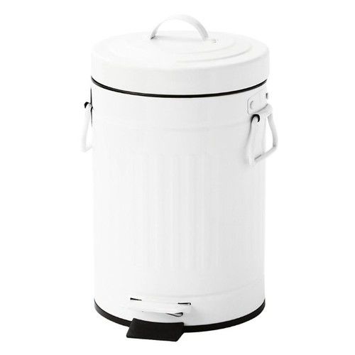Cesto de Basura Carol 3L con Pedal y Manija Cierre Suave Blanco - Vista 1