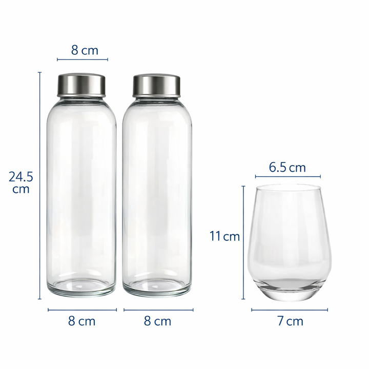 Set 2 Botellas 1 L + 6 Vasos - Vista 3