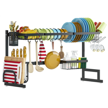 Escurre Secaplatos Bacha Organizador 85cm Acero Inox 2 Pisos