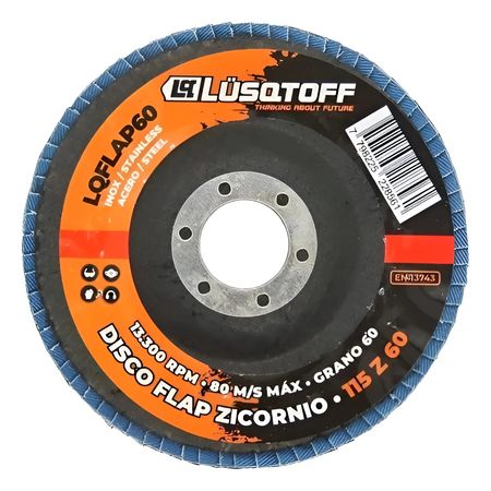 Disco Flap Desbaste Lusqtoff Grano 60 Amoladora Metal 115mm